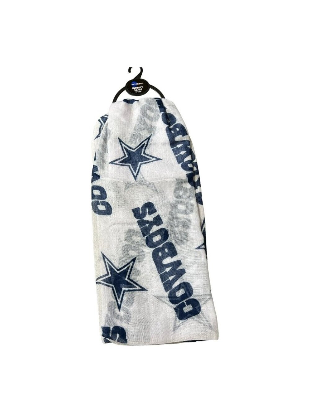 Dallas Cowboys NFL Team Women's Infinity Scarf Sheer W/Team Multi Logos Licensed
